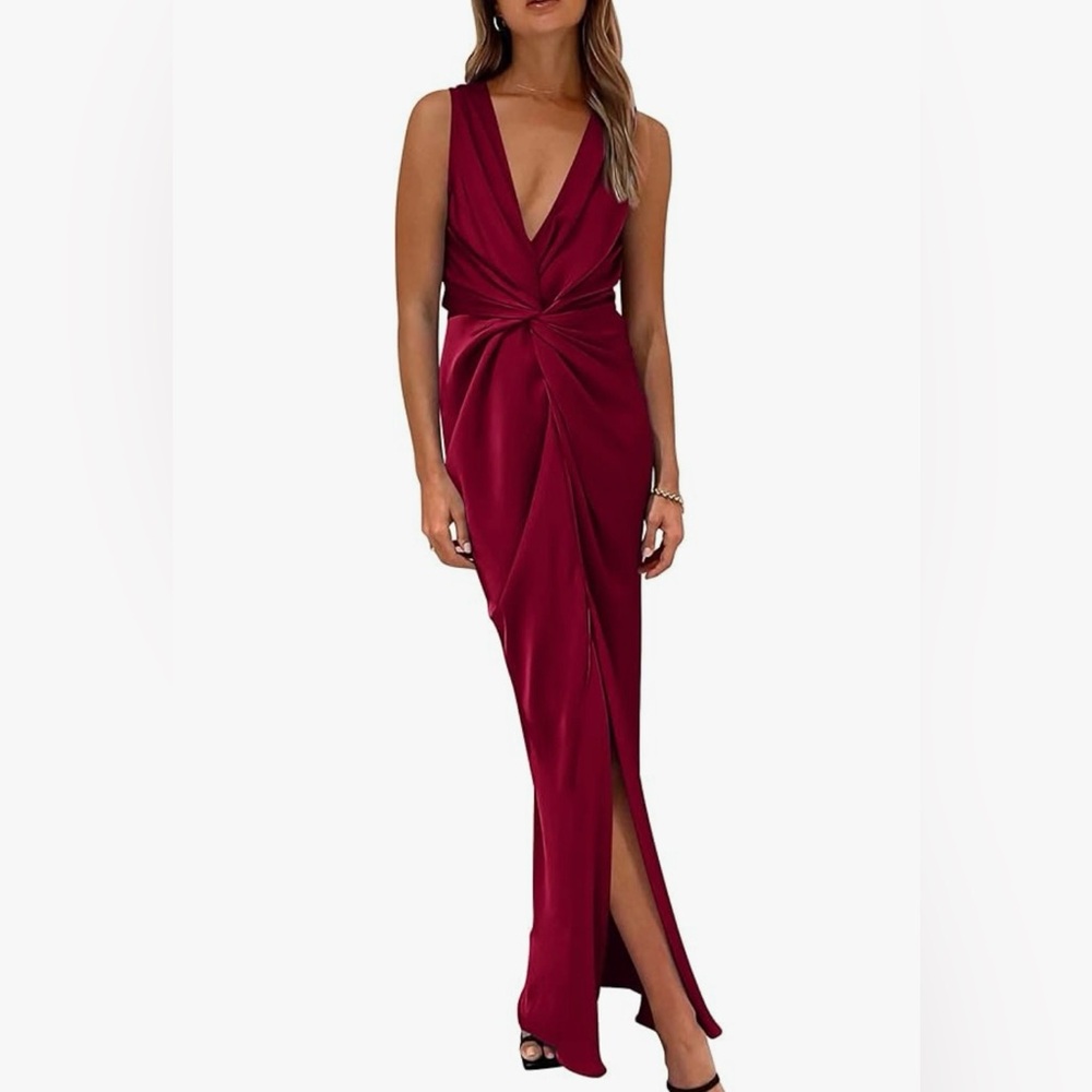 Pretty Garden Red Maxi Cocktail Dress XL